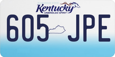 KY license plate 605JPE