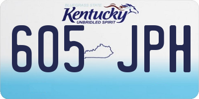 KY license plate 605JPH