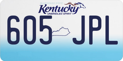KY license plate 605JPL