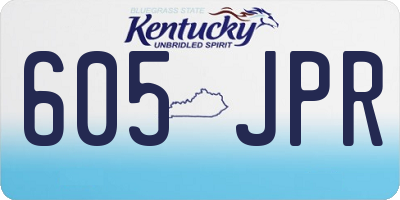KY license plate 605JPR