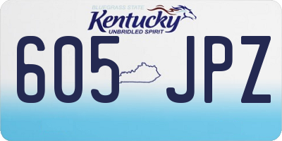 KY license plate 605JPZ