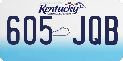 KY license plate 605JQB