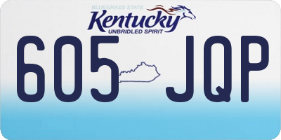 KY license plate 605JQP