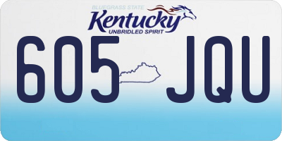 KY license plate 605JQU