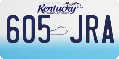 KY license plate 605JRA