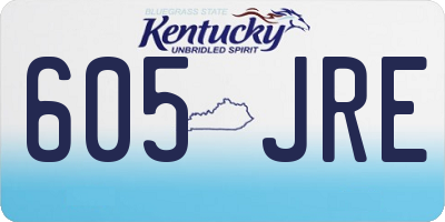 KY license plate 605JRE