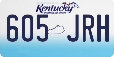 KY license plate 605JRH