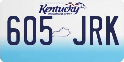 KY license plate 605JRK