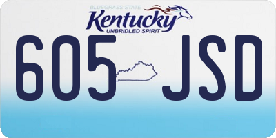 KY license plate 605JSD