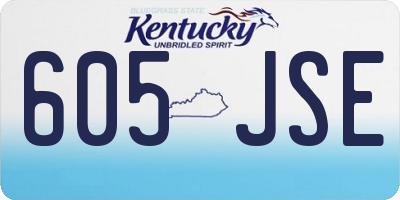 KY license plate 605JSE