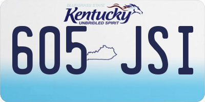 KY license plate 605JSI