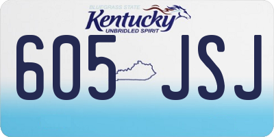 KY license plate 605JSJ
