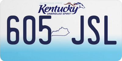 KY license plate 605JSL