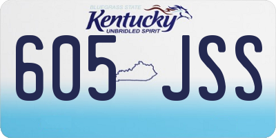 KY license plate 605JSS