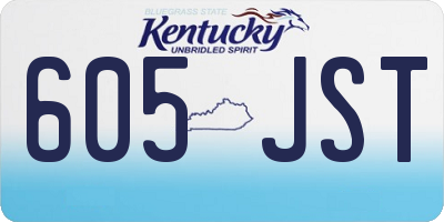 KY license plate 605JST