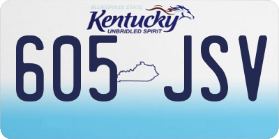 KY license plate 605JSV