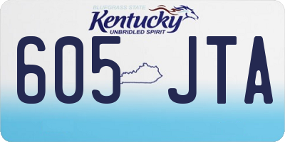 KY license plate 605JTA