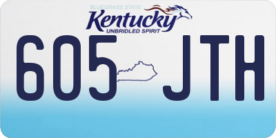 KY license plate 605JTH