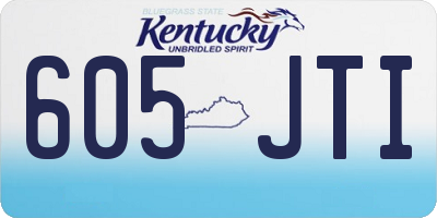 KY license plate 605JTI