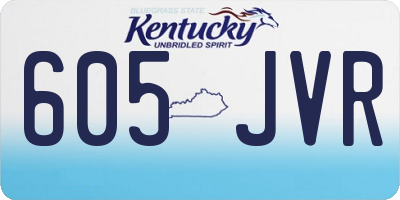 KY license plate 605JVR