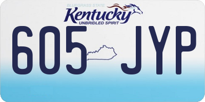 KY license plate 605JYP