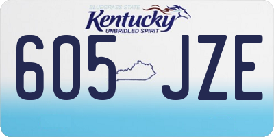 KY license plate 605JZE