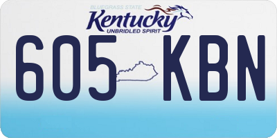 KY license plate 605KBN