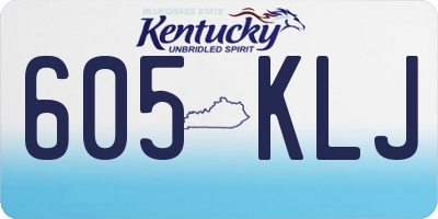 KY license plate 605KLJ