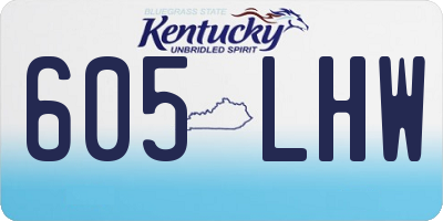 KY license plate 605LHW