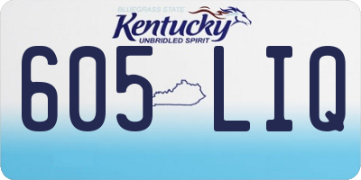 KY license plate 605LIQ