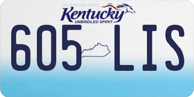 KY license plate 605LIS