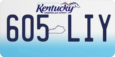 KY license plate 605LIY
