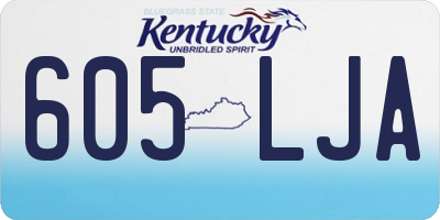 KY license plate 605LJA