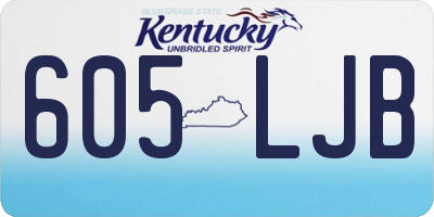 KY license plate 605LJB