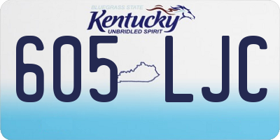KY license plate 605LJC