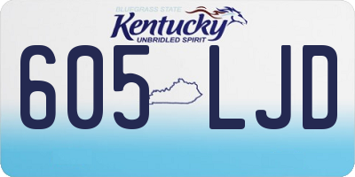 KY license plate 605LJD