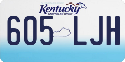 KY license plate 605LJH