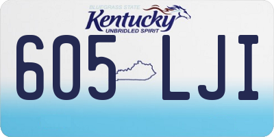 KY license plate 605LJI