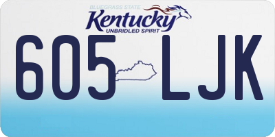 KY license plate 605LJK