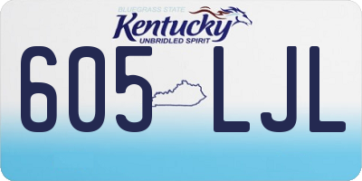 KY license plate 605LJL