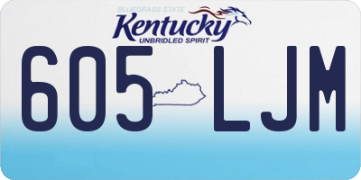 KY license plate 605LJM