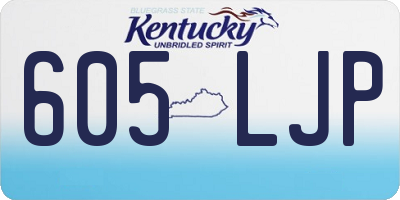 KY license plate 605LJP