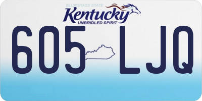 KY license plate 605LJQ