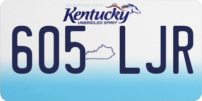 KY license plate 605LJR