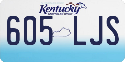 KY license plate 605LJS