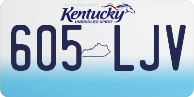 KY license plate 605LJV