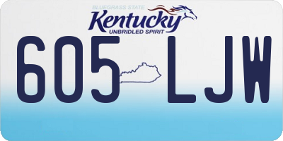 KY license plate 605LJW