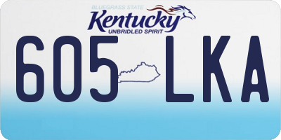 KY license plate 605LKA