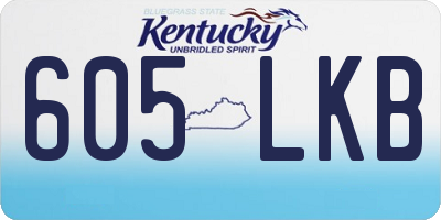 KY license plate 605LKB