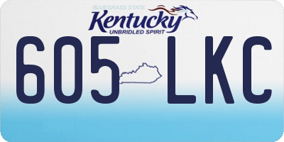 KY license plate 605LKC